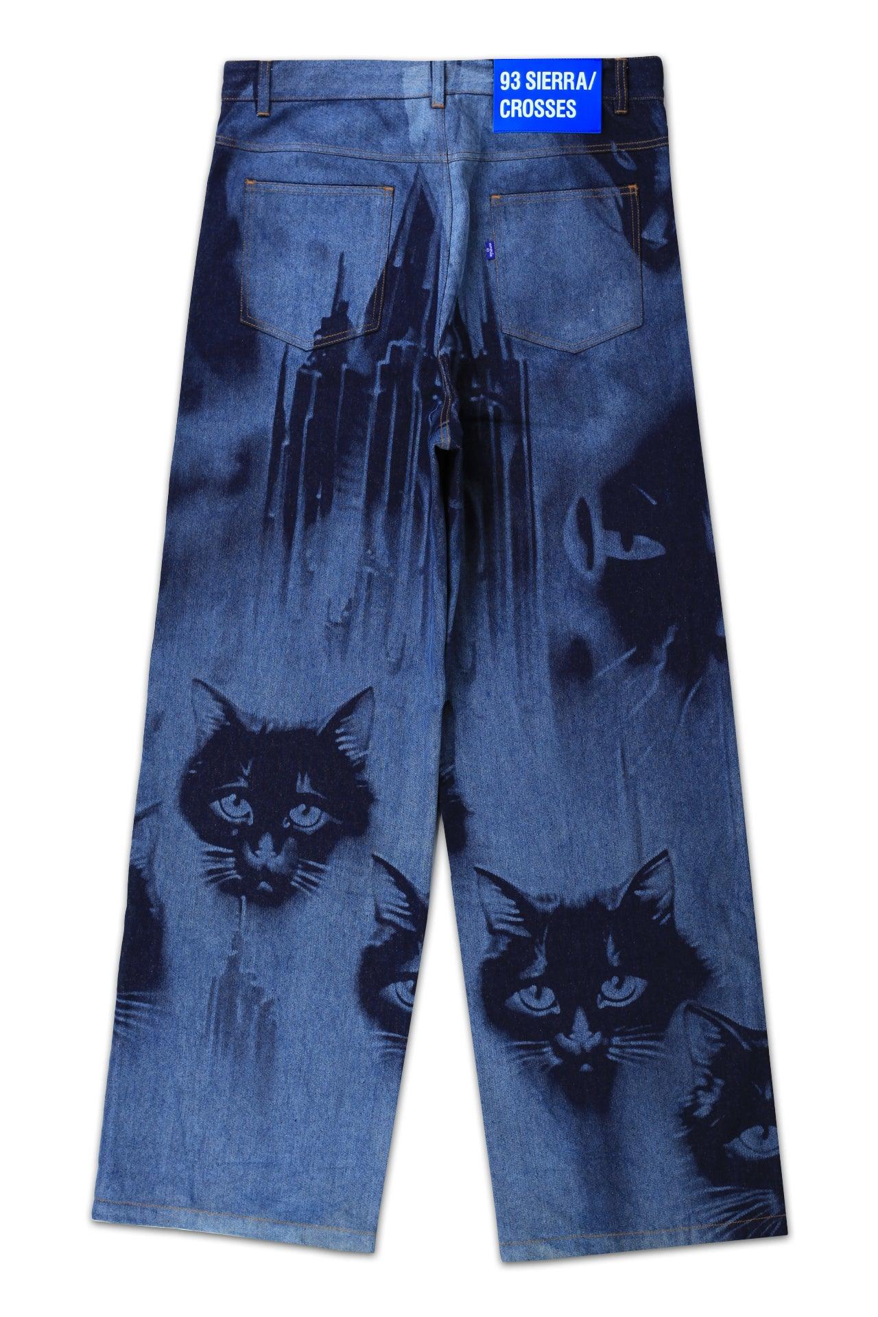 Cat Denim Pants
