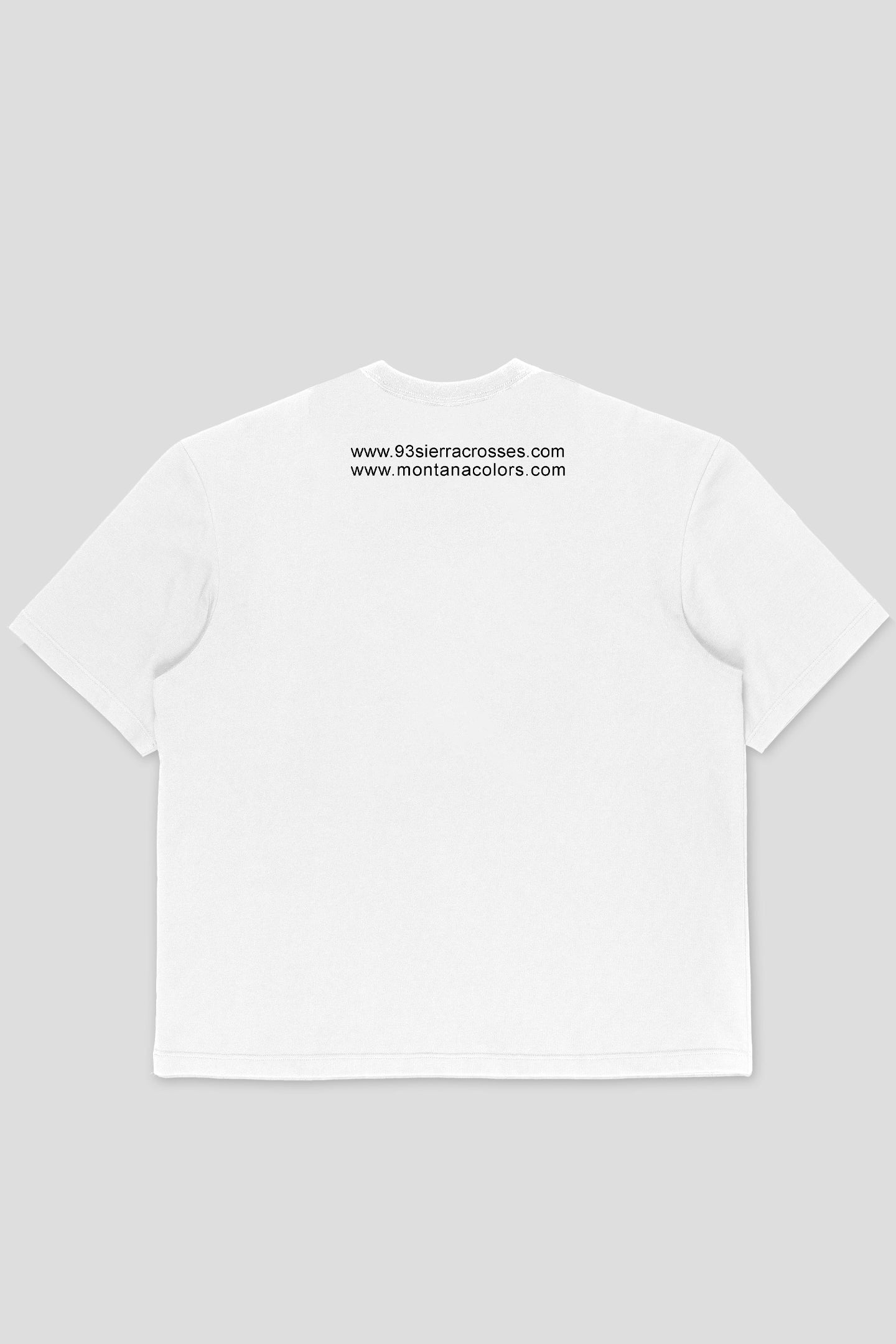 White graffiti t-shirt 93 Sierra Crosses MTN Colors