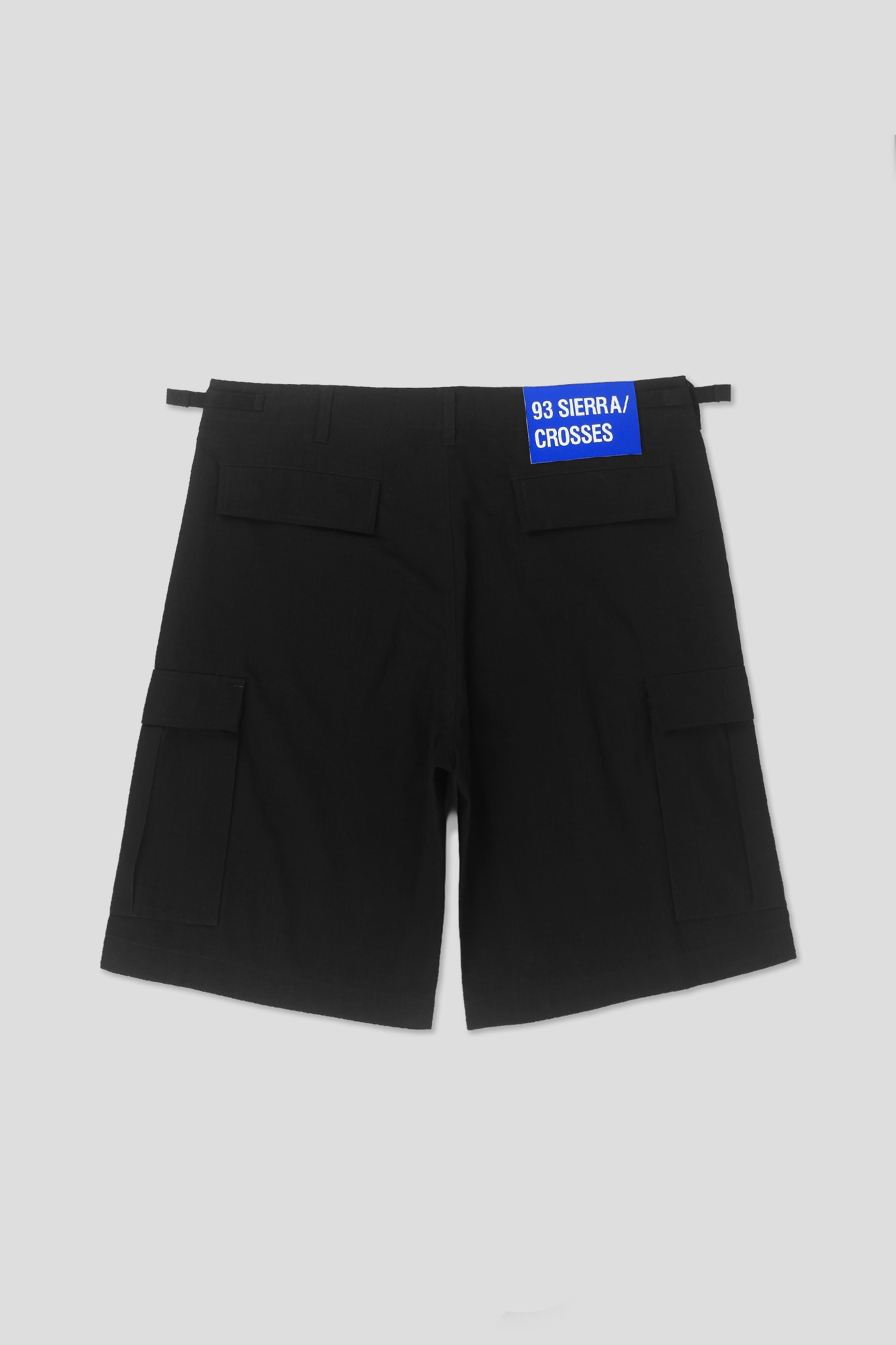 Black cargo working shorts 93 sierra crosses back view