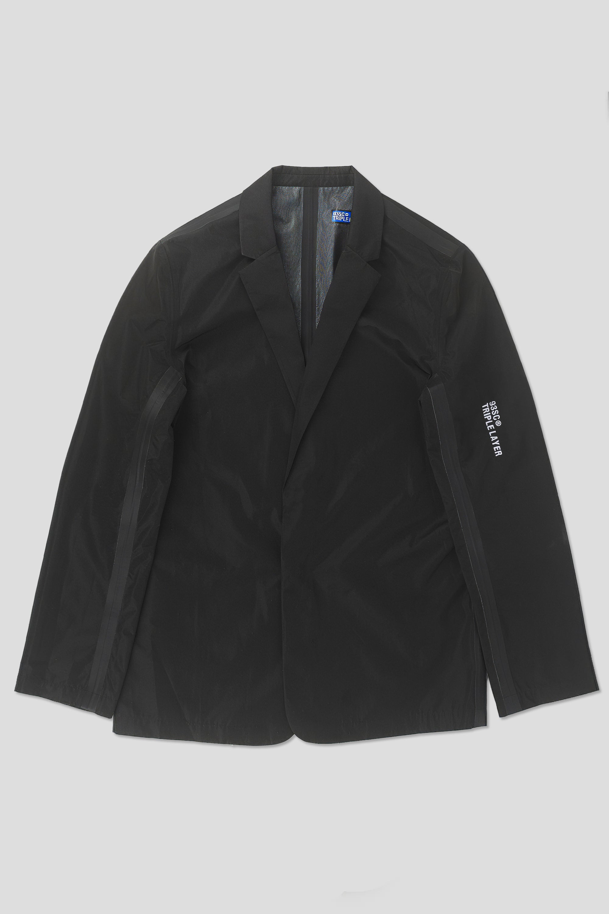 Black high quality water repellent blazer 93 sierr acrosses front view