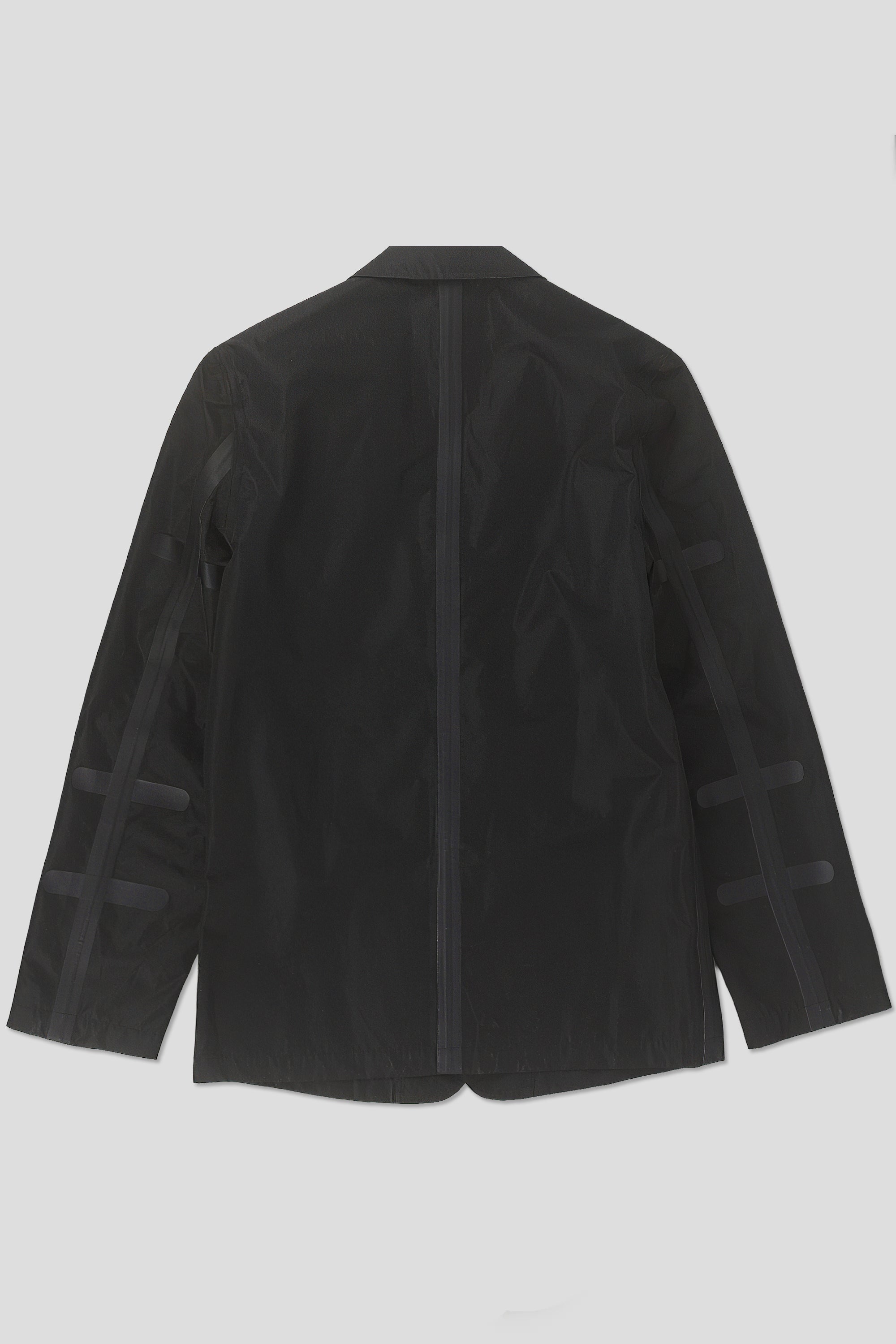 Back view of black waterproof blazer triple layer technology 93 sierra crosses