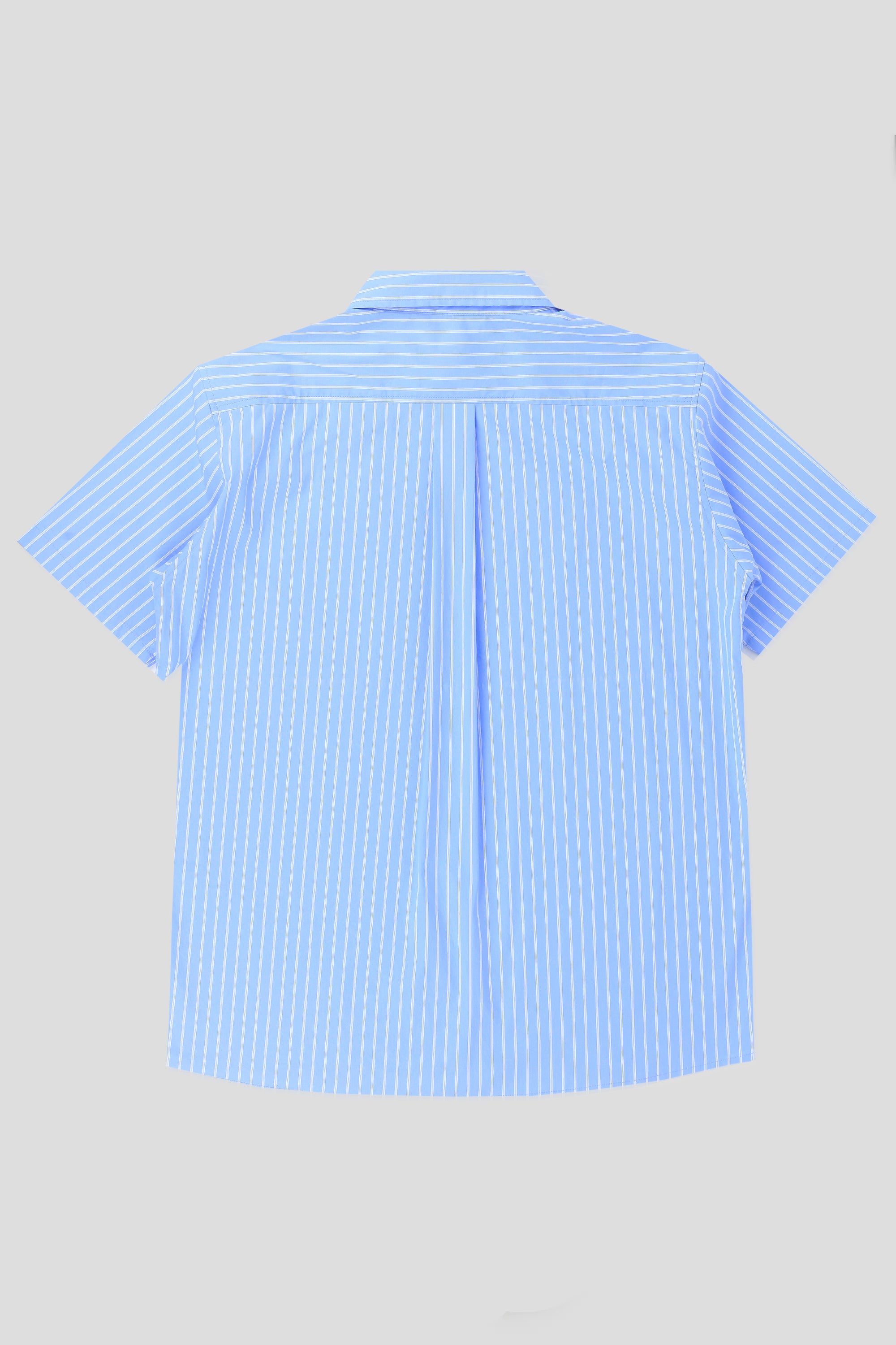 Blue bengal shortsleeve shirt skater style back view 93 sierra crosses