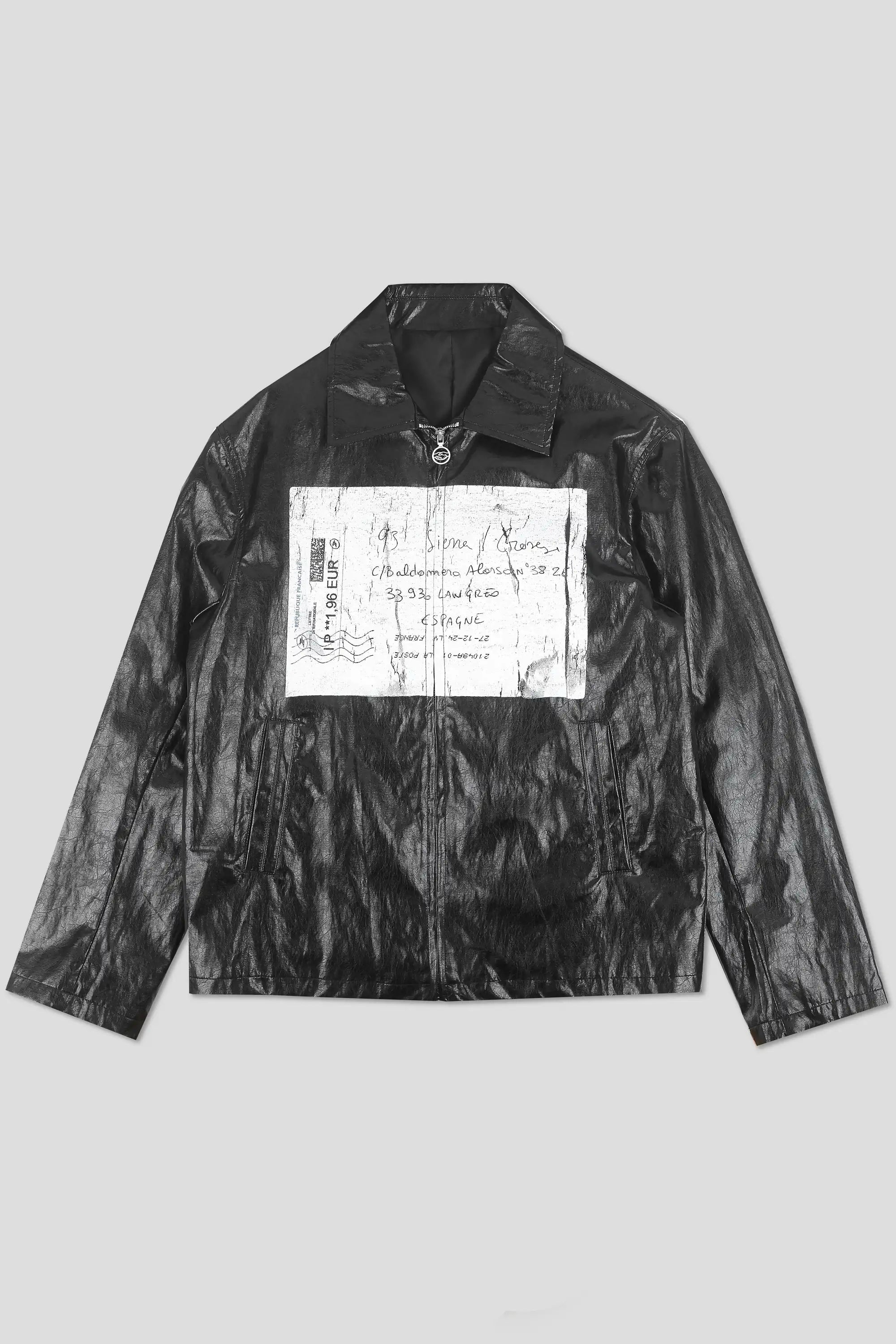 Crinkled Letter Jacket
