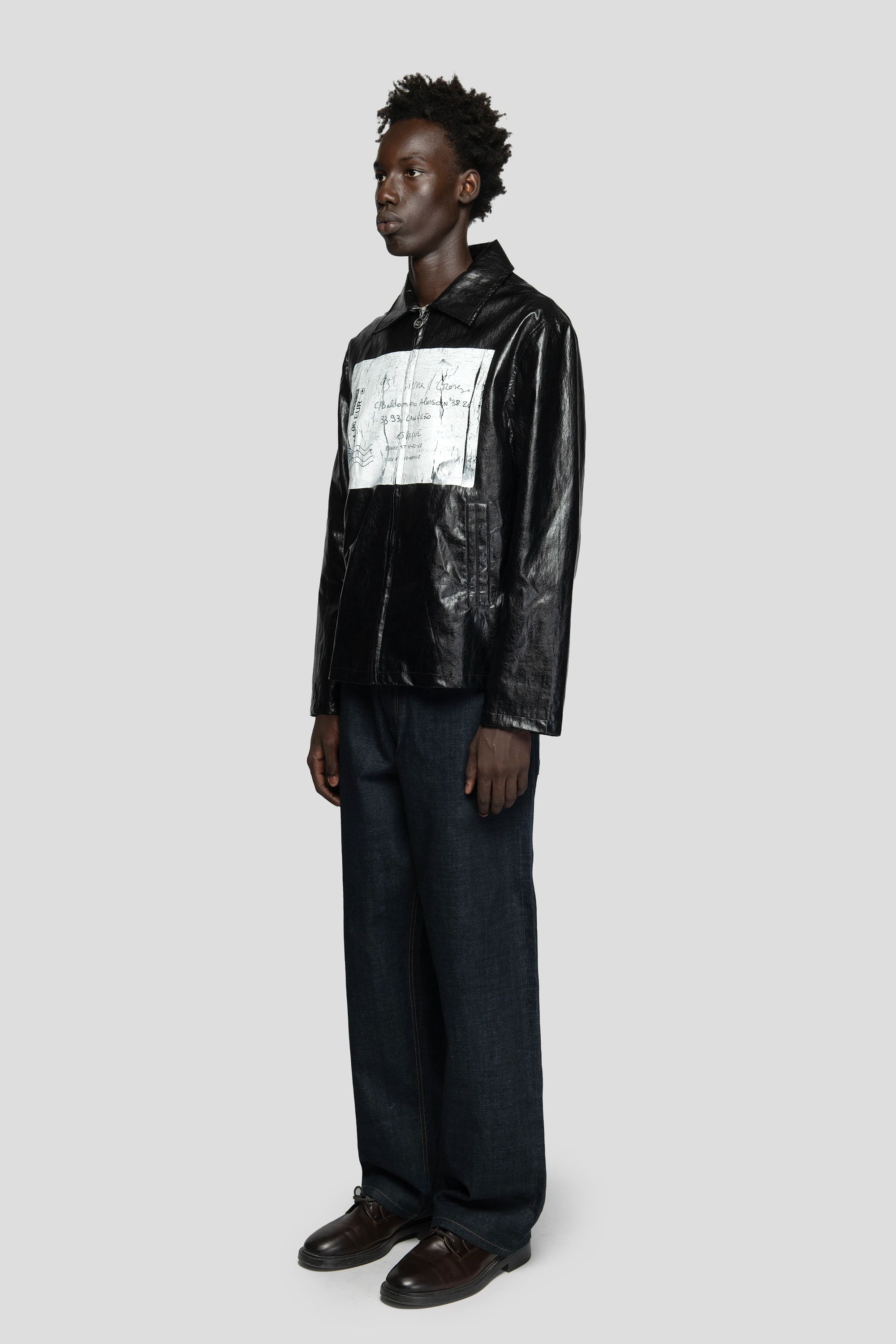 Crinkled Letter Jacket