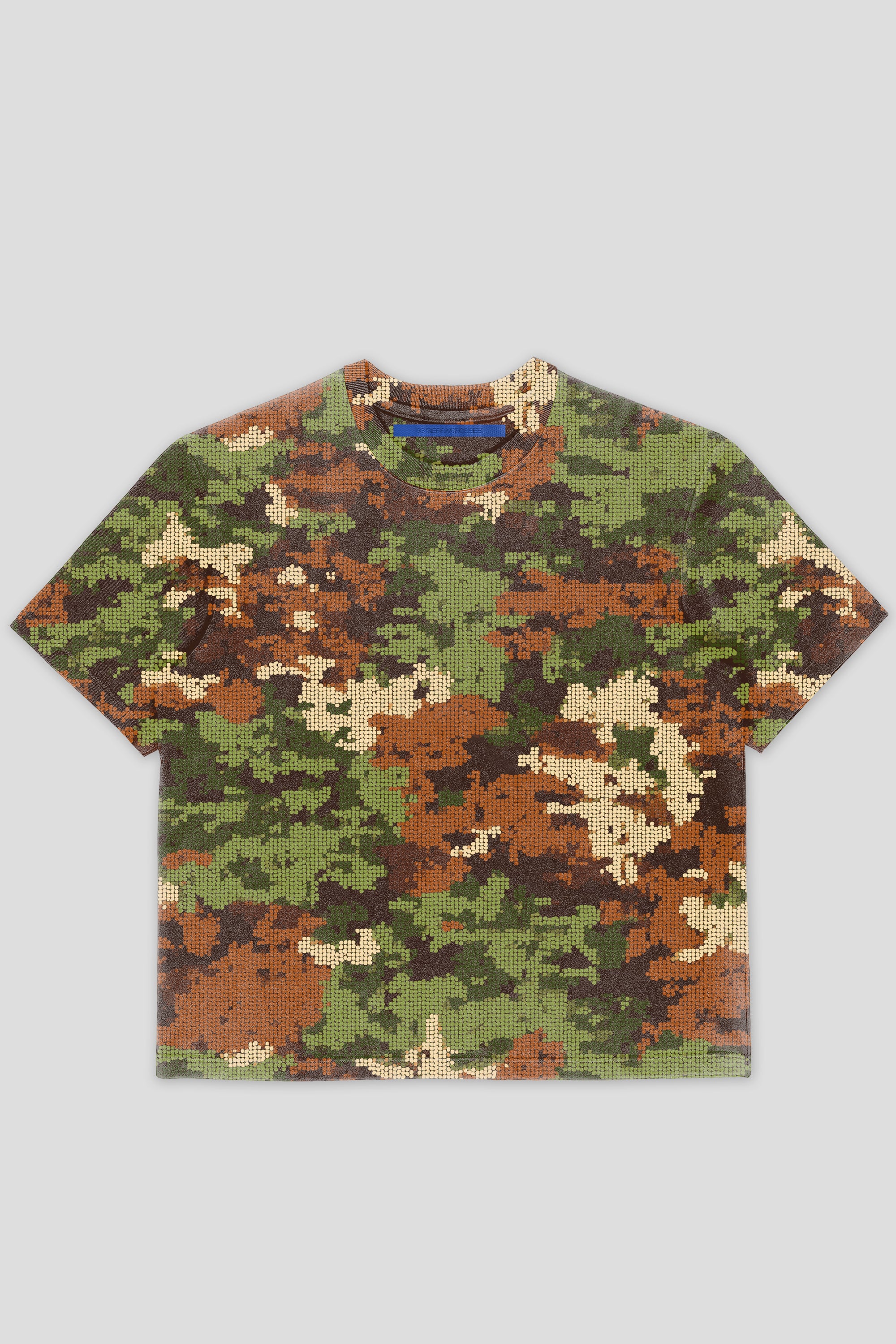 digi camo tee brown and green boxy fit 93 sierra crosses