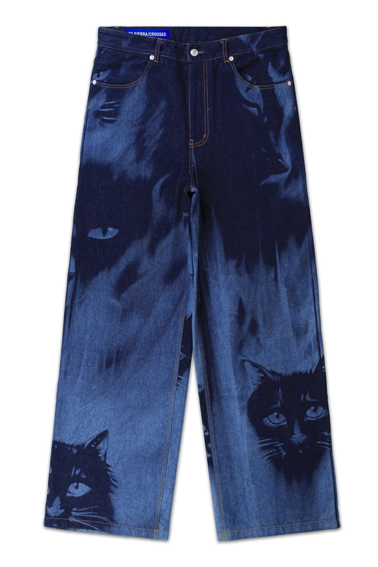 Cat Denim Pants