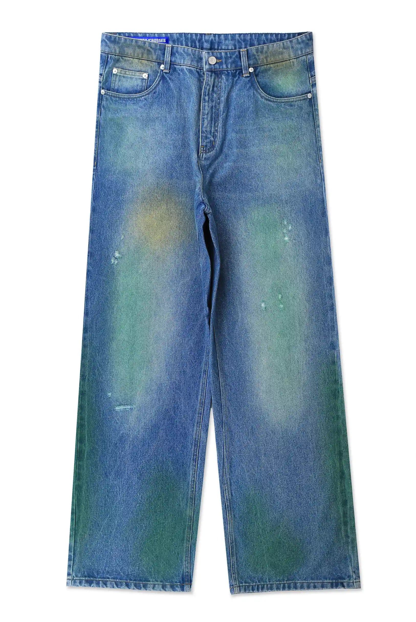 Grass Stained Denim Jeans