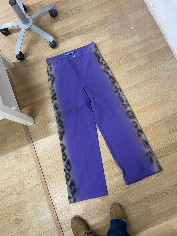 Custom airbrush painted work pants by Kevin Mejia