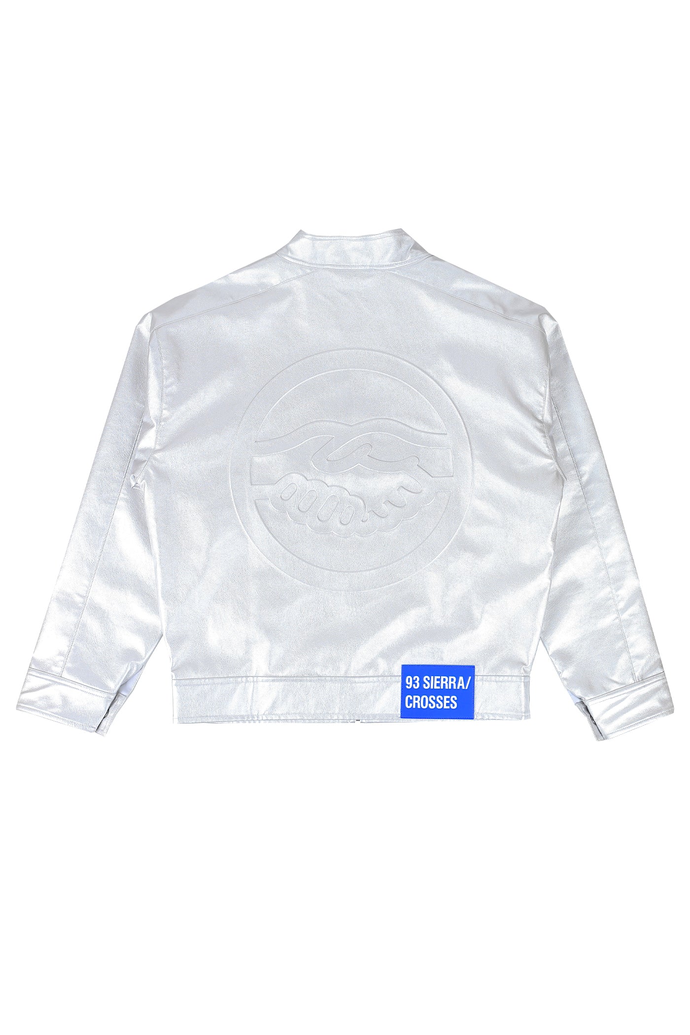 Silver Vegan Leather Jacket - 93 SIERRA/CROSSES