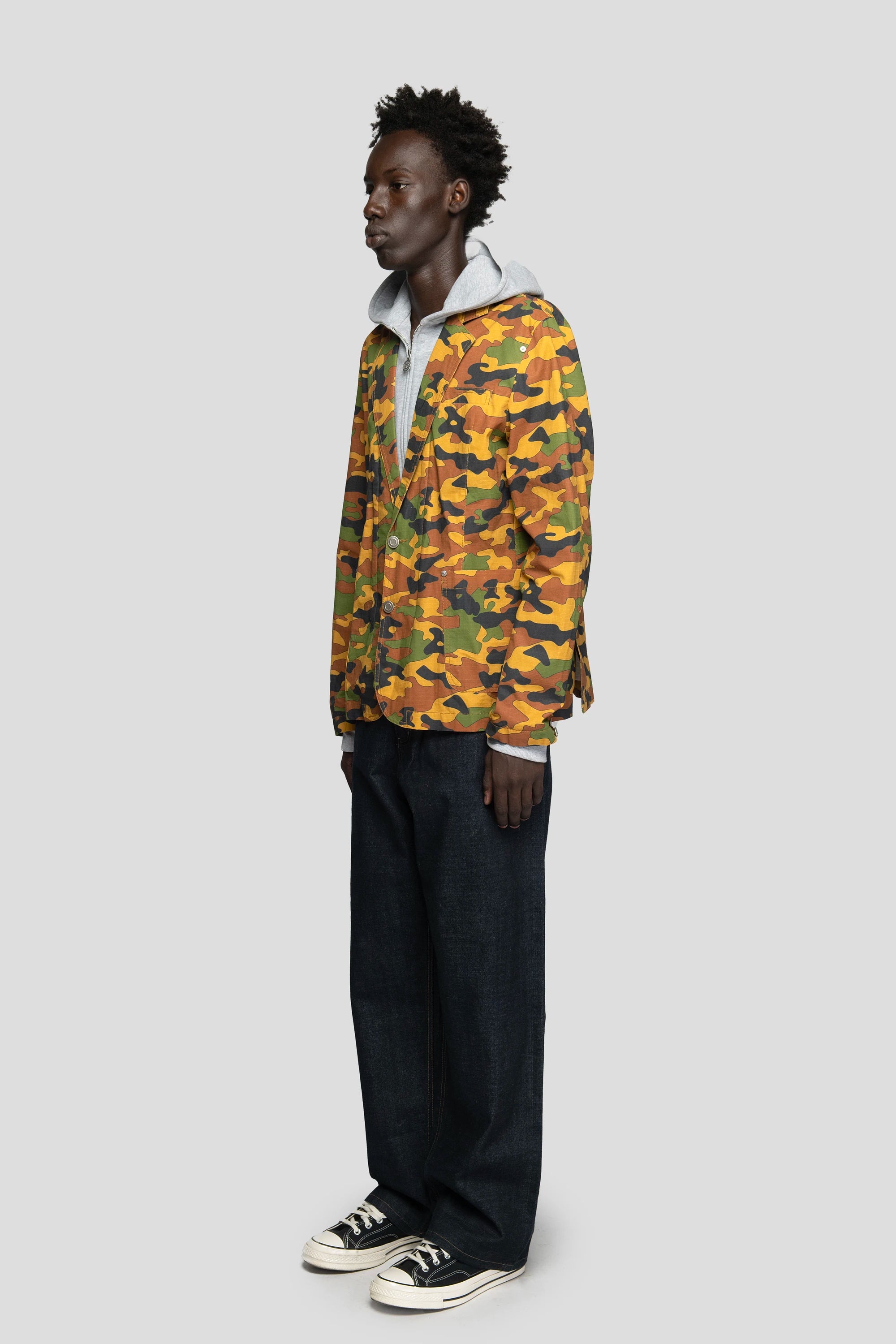 Camo Hooded Ripstop Blazer