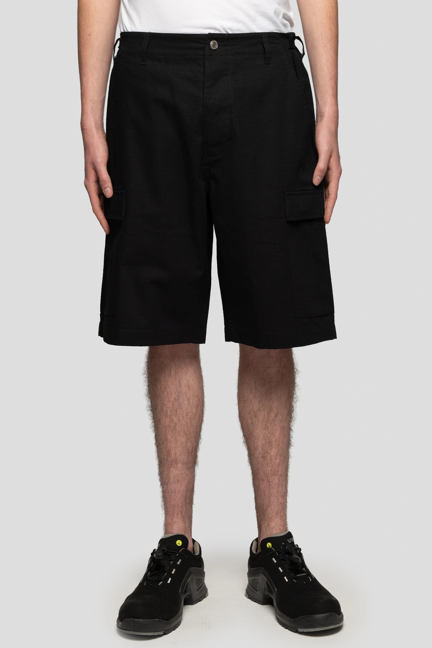 Black Ripstop Cargo Shorts