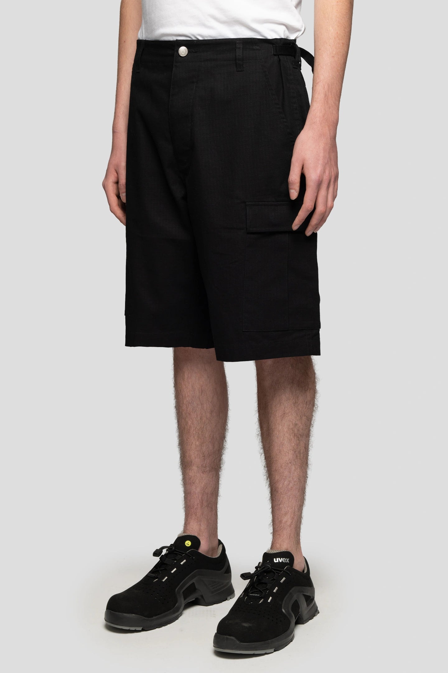 Black Ripstop Cargo Shorts