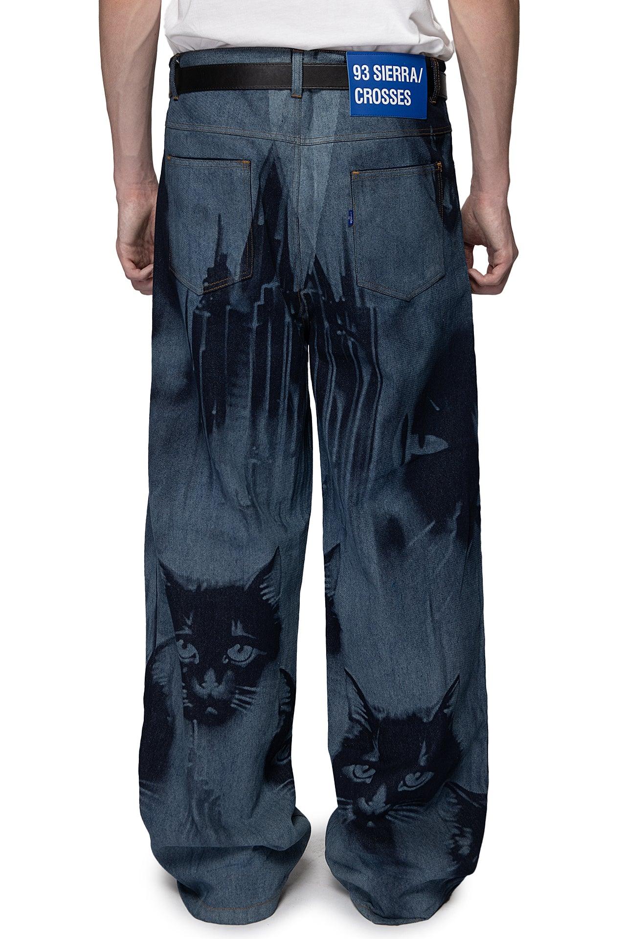 Cat Denim Pants