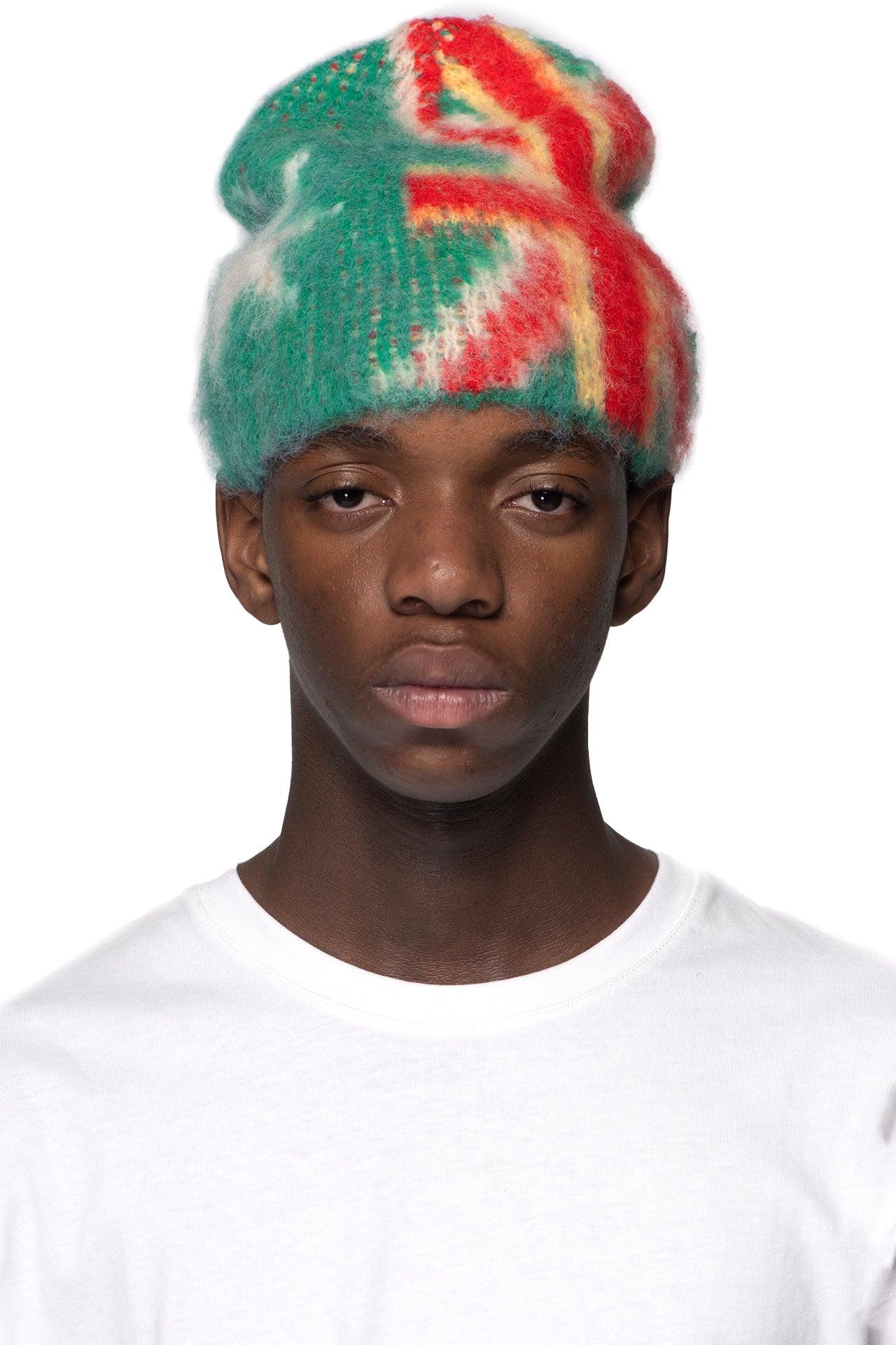 Green Flag Mohair Beanie