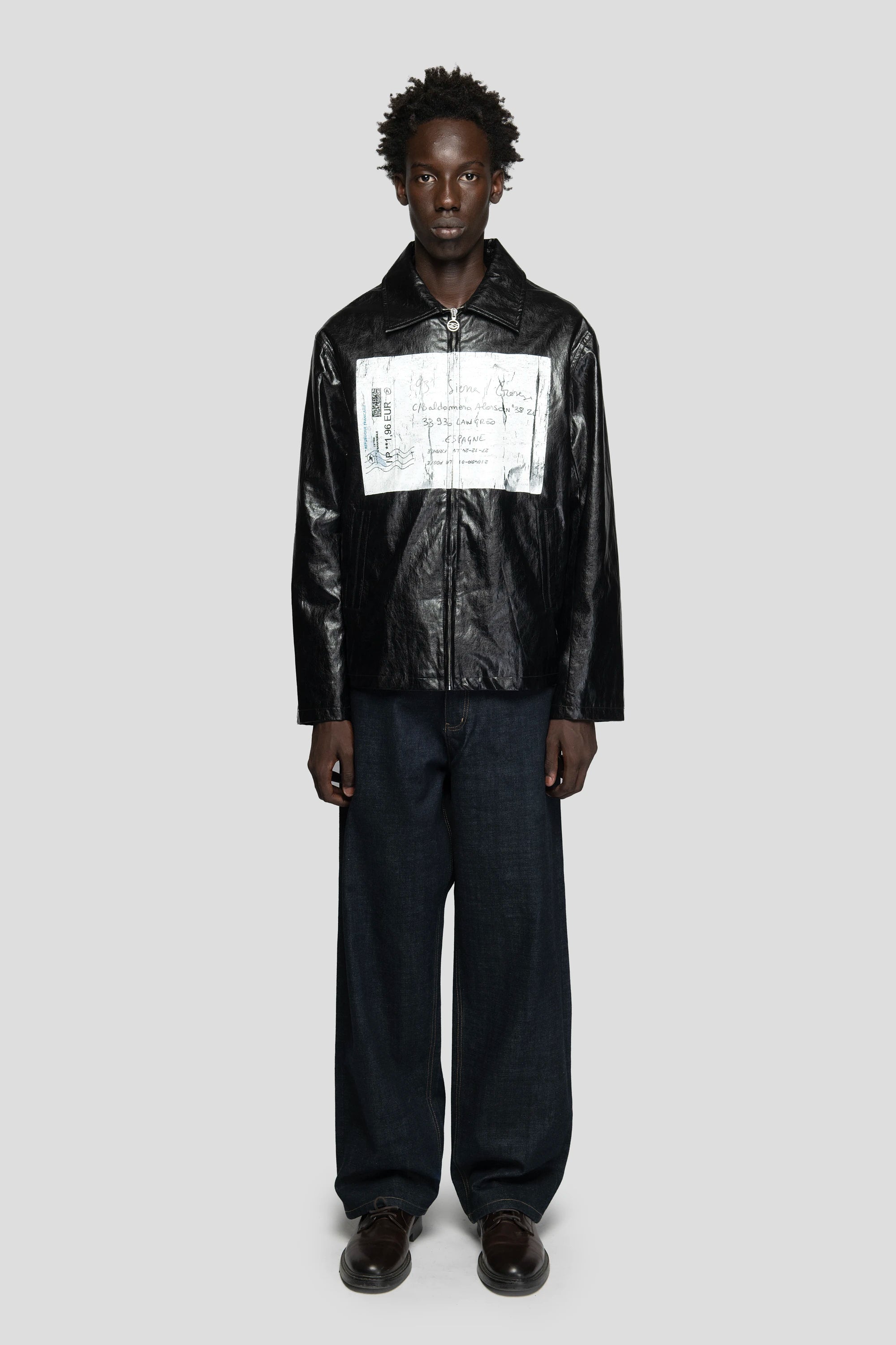 Crinkled Letter Jacket