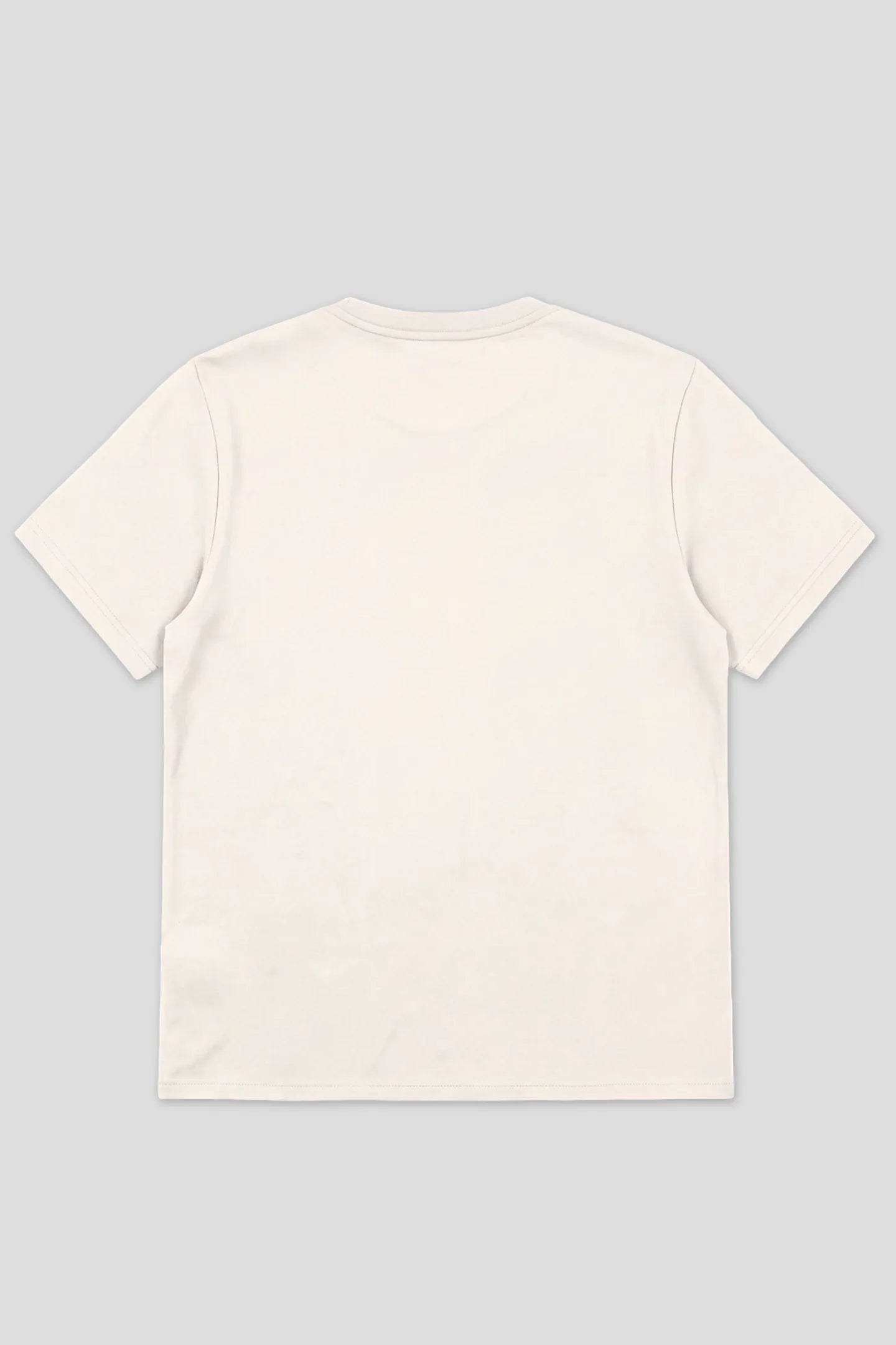 White short sleeve cotton t-shirt, product back view 93 SIERRA/CROSSES
