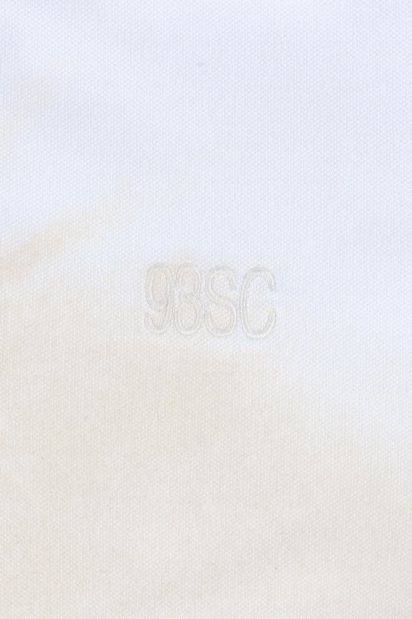 white embroided logo cotton polo with faded effect 93 sierra crosses close view