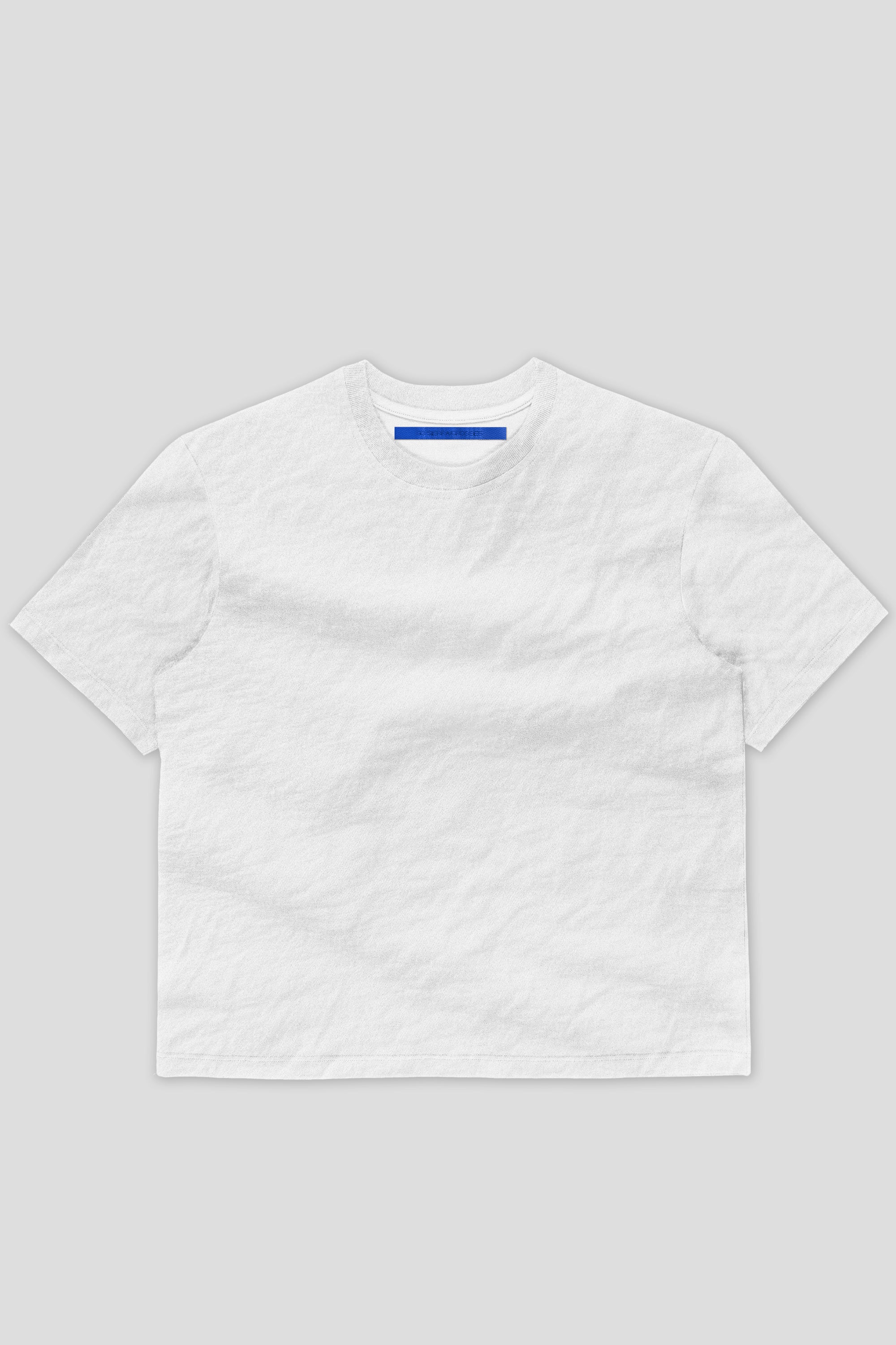 wrinckled paper effect t-shirt 93 sierra crosses front view white color