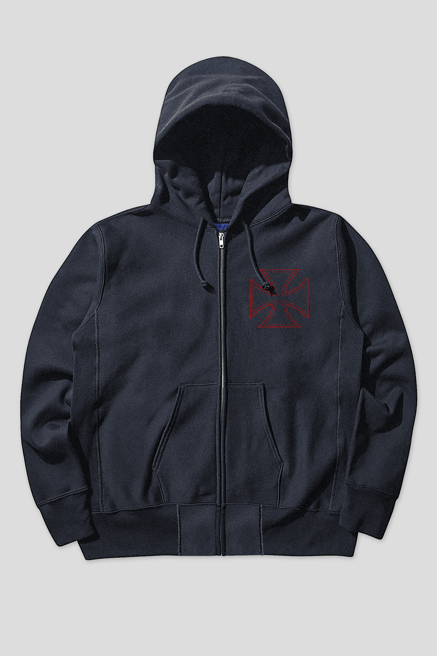 Cross Navy Zip Hoodie